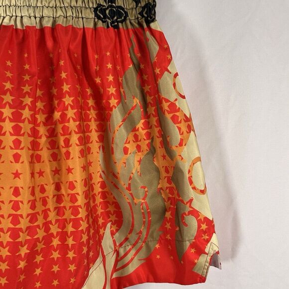 TUFF Muay Thai Shorts Men's XL Red Gold Pull On Drawstring 4" Inseam - Picture 7 of 10